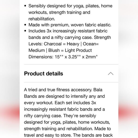 Bala Band Together 3-PK Resistance Bands- Assorted Colors - Picture 4 of 7